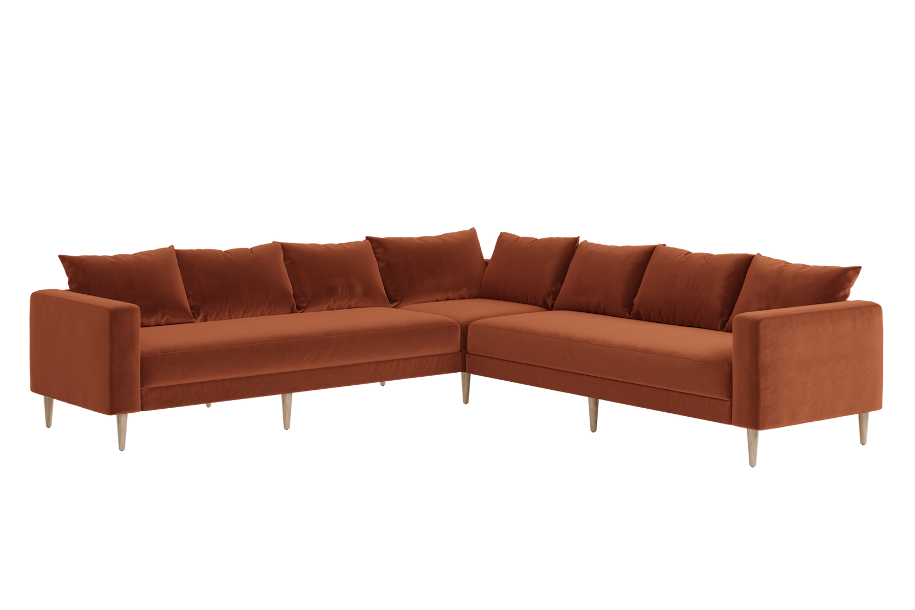 The Essential Corner Sectional | 7 Seat | Recycled Velvet