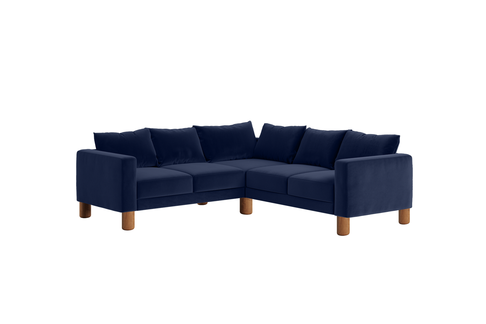 The Essential Corner Sectional | 5 Seat | Recycled Velvet
