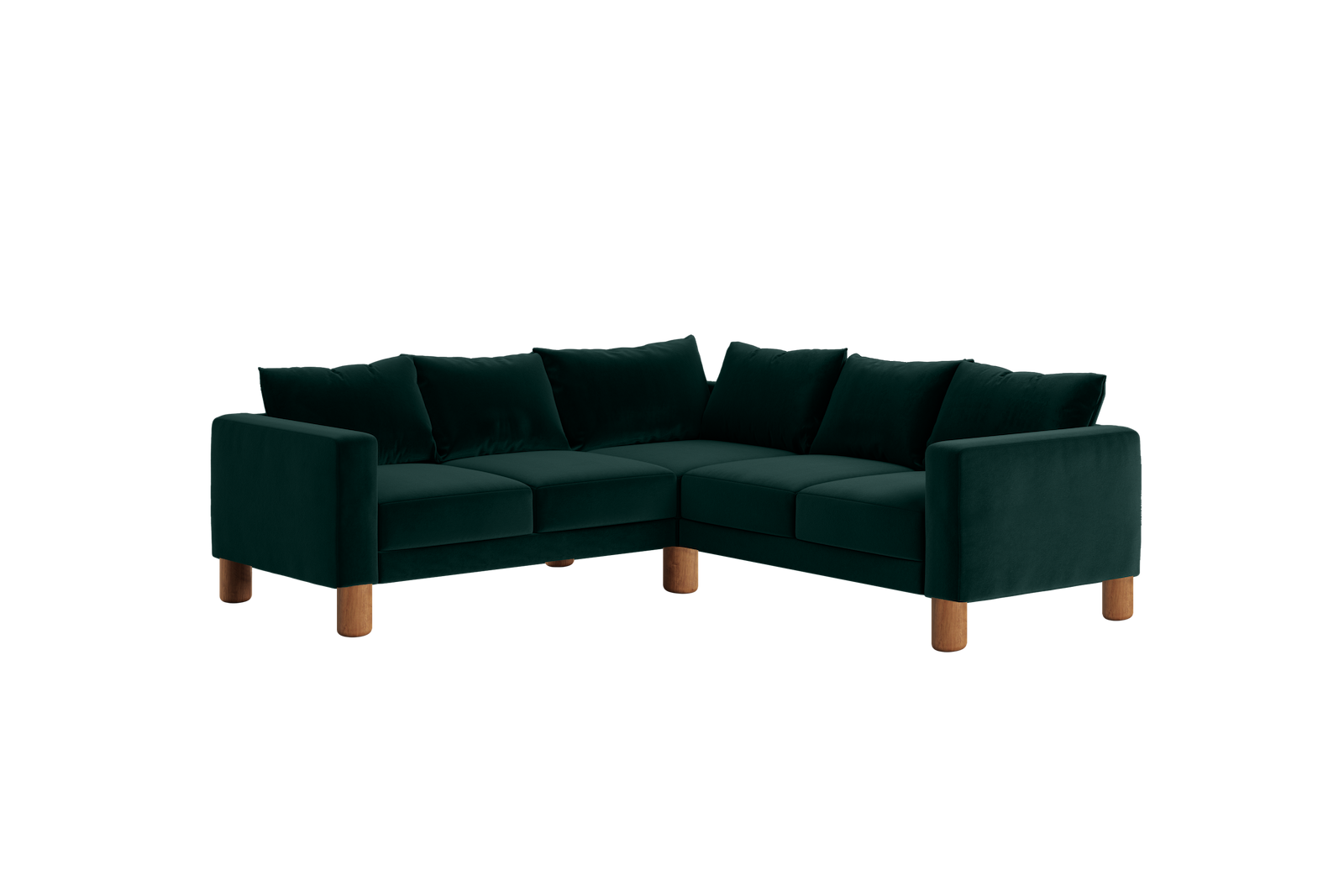 The Essential Corner Sectional | 5 Seat | Recycled Velvet
