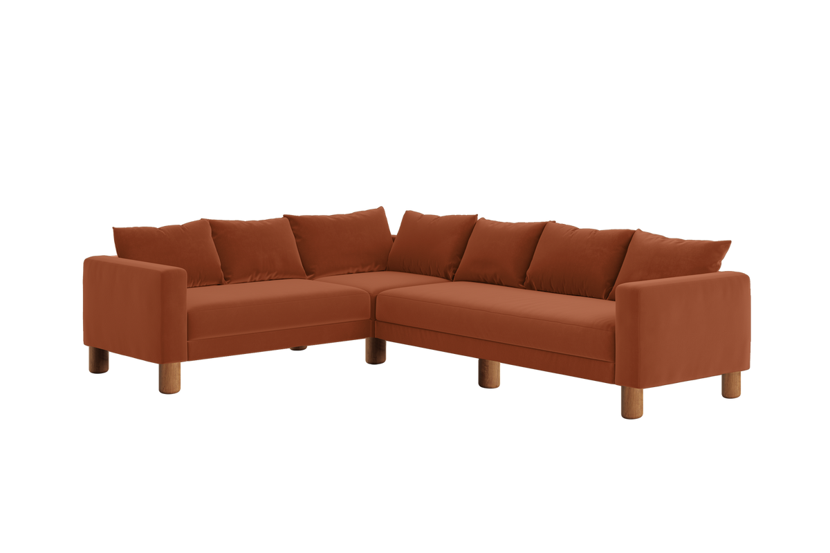 The Essential Corner Sectional | 6 Seat | Recycled Velvet