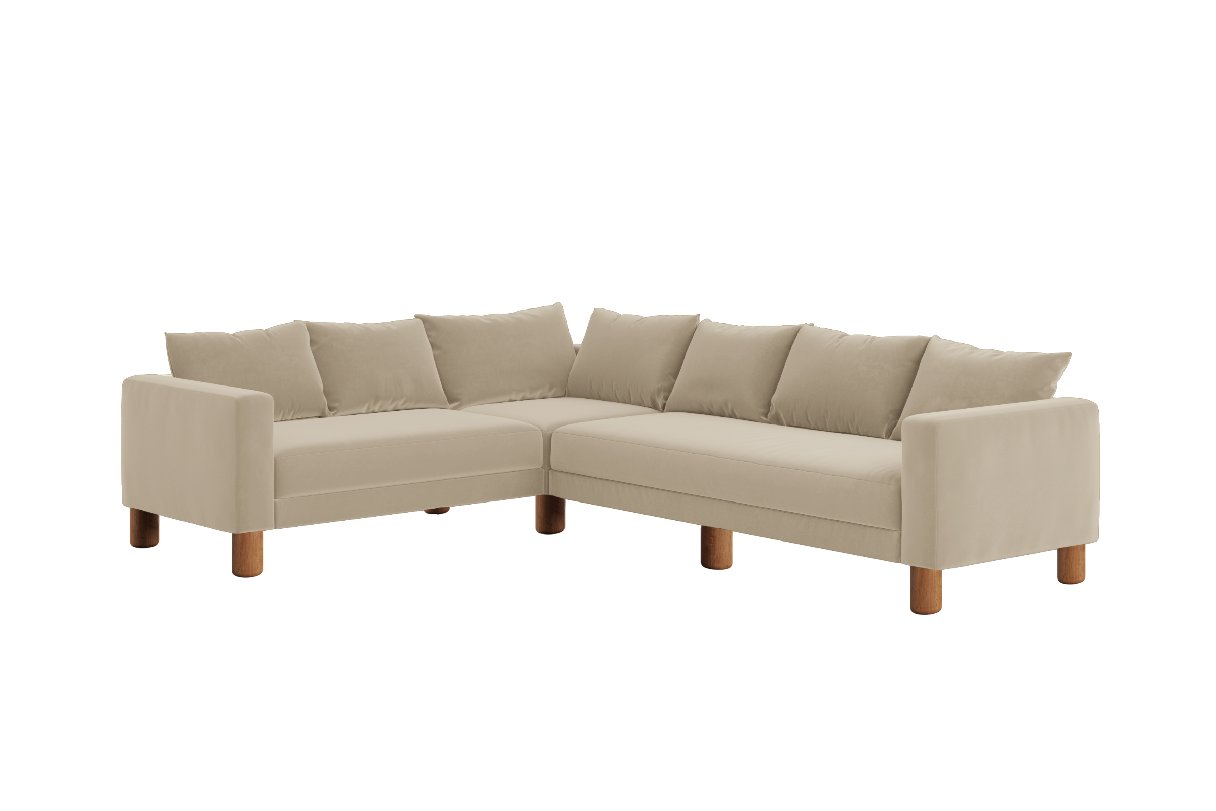 The Essential Corner Sectional | 6 Seat | Recycled Velvet