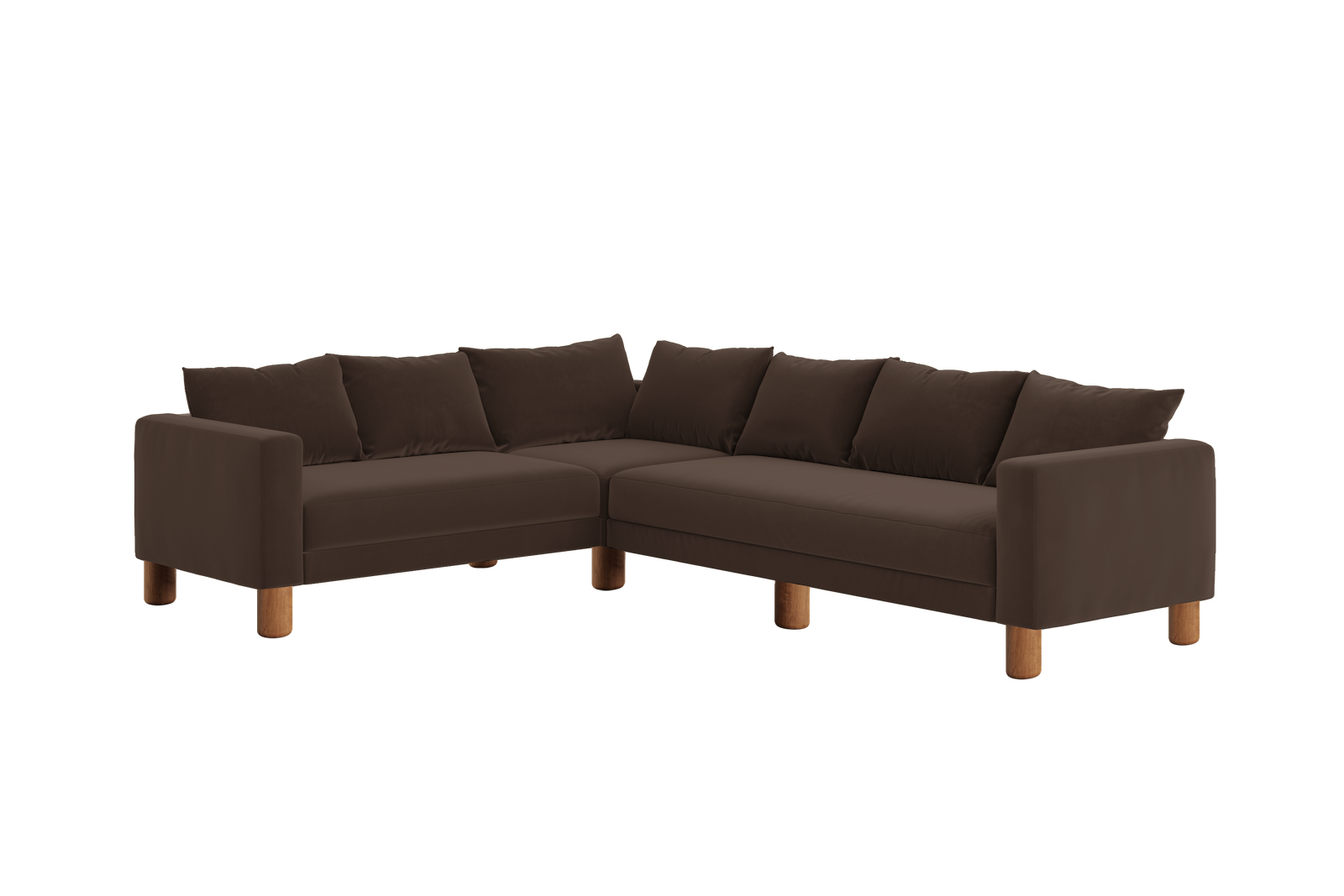 The Essential Corner Sectional | 6 Seat | Recycled Velvet