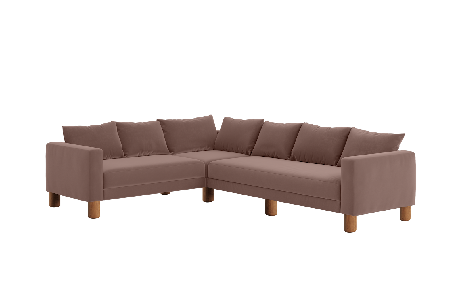 The Essential Corner Sectional | 6 Seat | Recycled Velvet