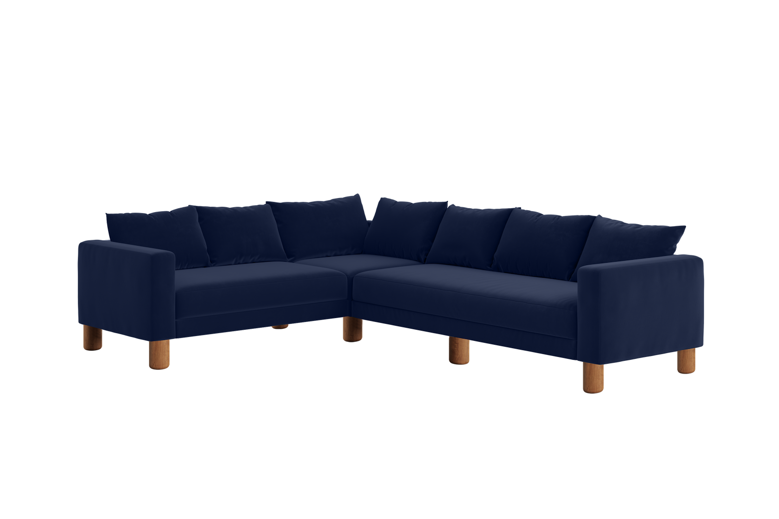 The Essential Corner Sectional | 6 Seat | Recycled Velvet