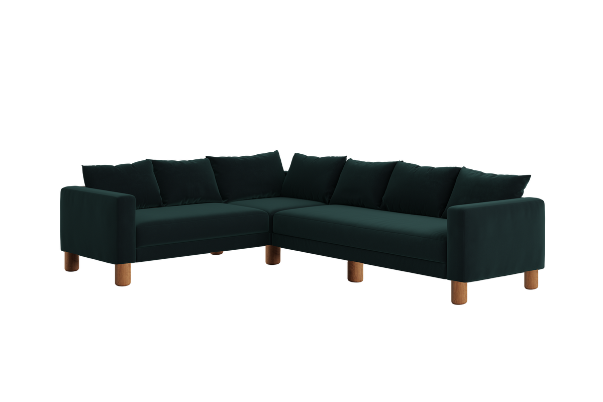 The Essential Corner Sectional | 6 Seat | Recycled Velvet