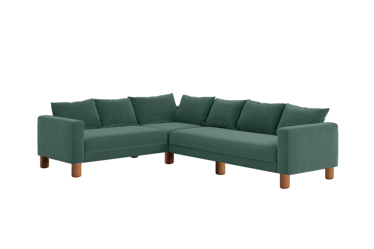 The Essential Corner Sectional | 6 Seat | Recycled Velvet