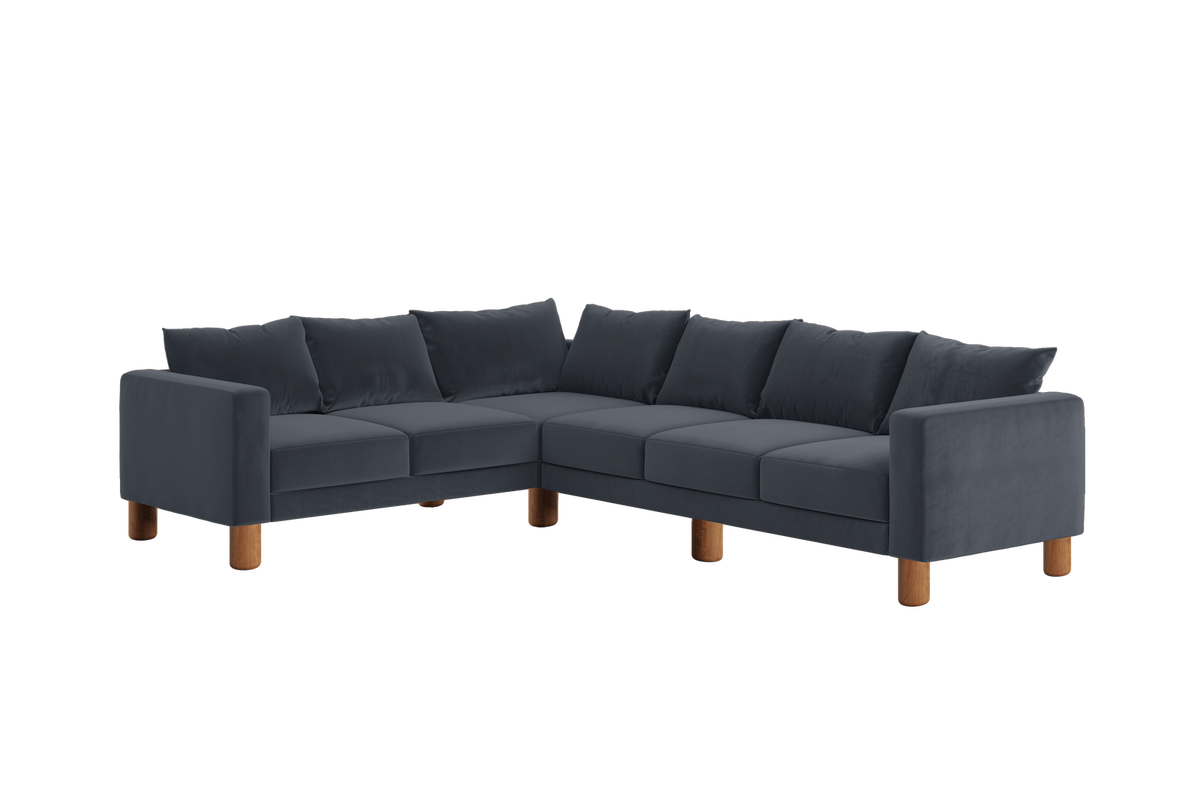 The Essential Corner Sectional | 6 Seat | Recycled Velvet