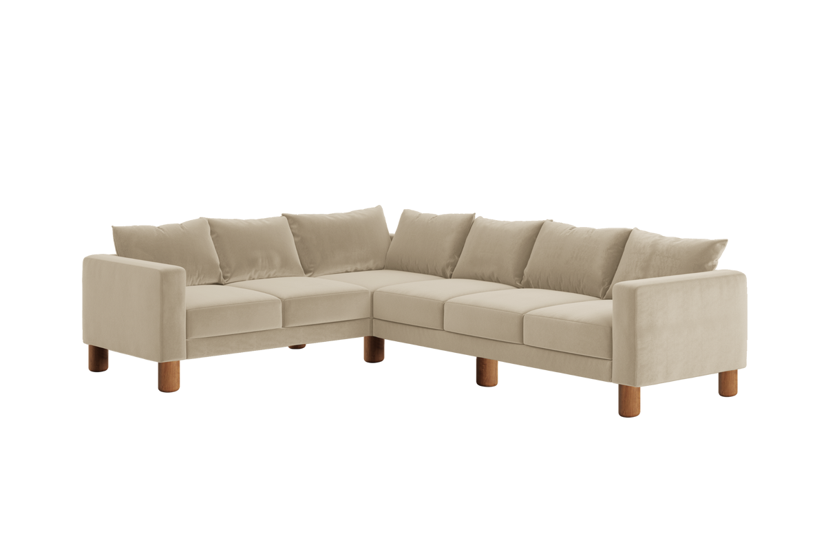 The Essential Corner Sectional | 6 Seat | Recycled Velvet