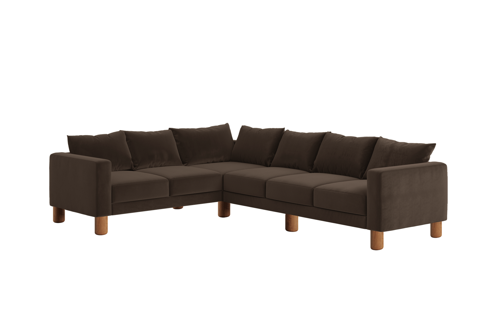 The Essential Corner Sectional | 6 Seat | Recycled Velvet