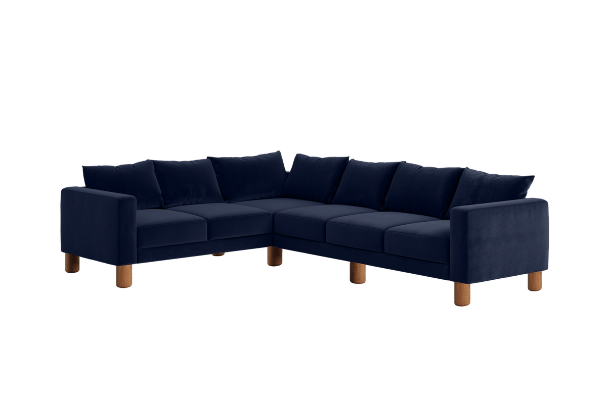 The Essential Corner Sectional | 6 Seat | Recycled Velvet