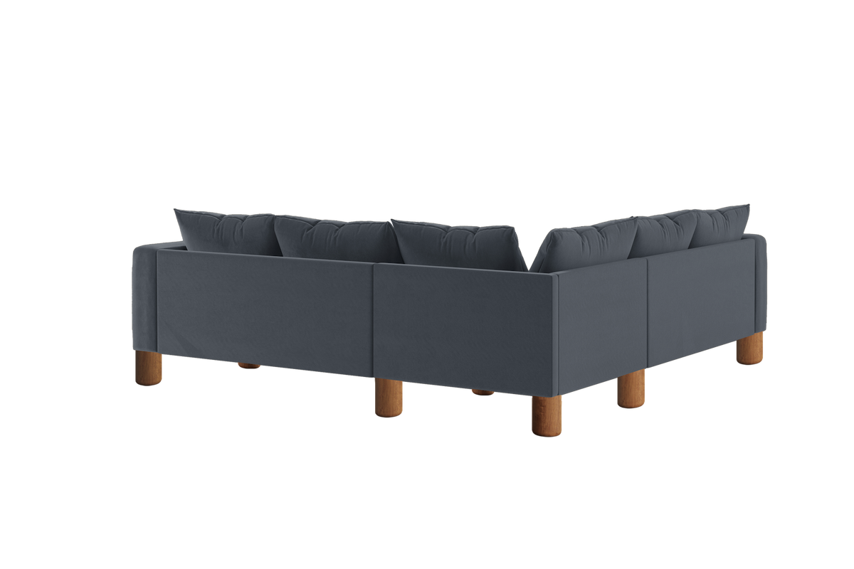 The Essential Corner Sectional | 5 Seat | Recycled Velvet