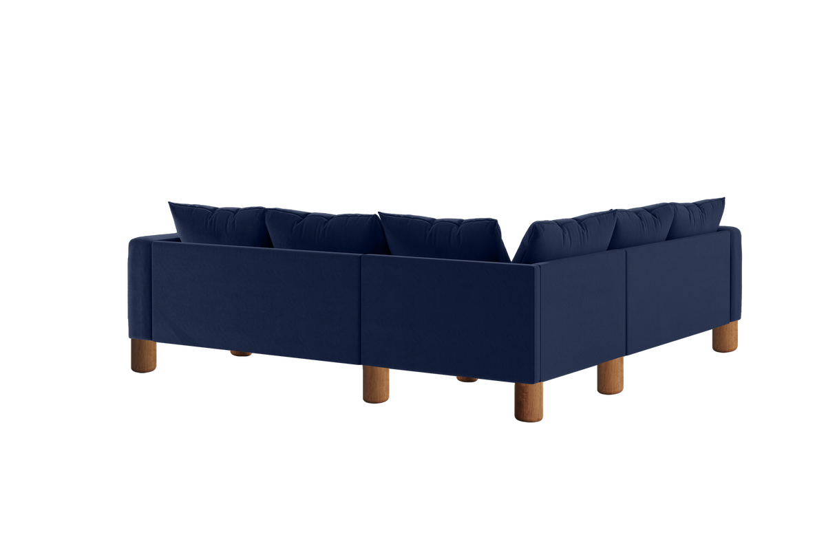 The Essential Corner Sectional | 5 Seat | Recycled Velvet
