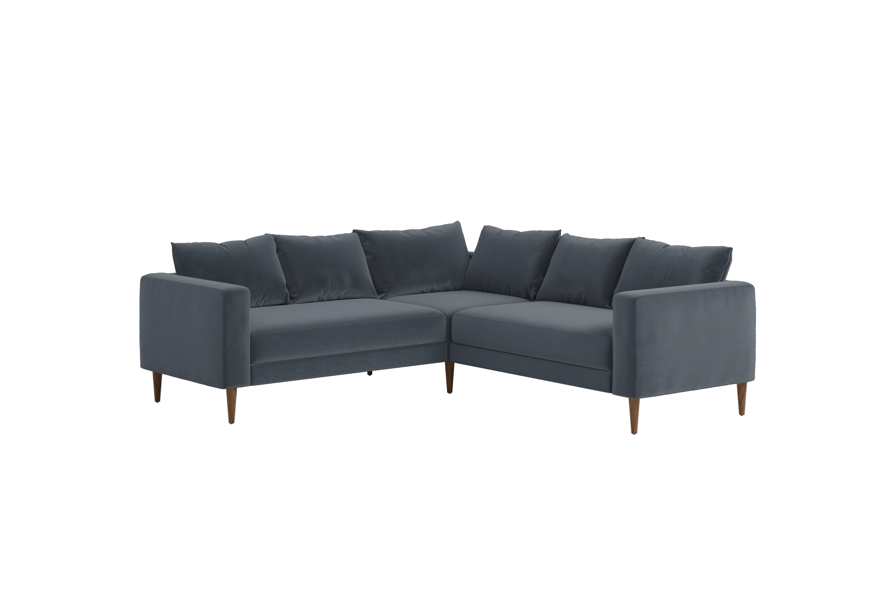 The Essential Corner Sectional | 5 Seat | Recycled Velvet