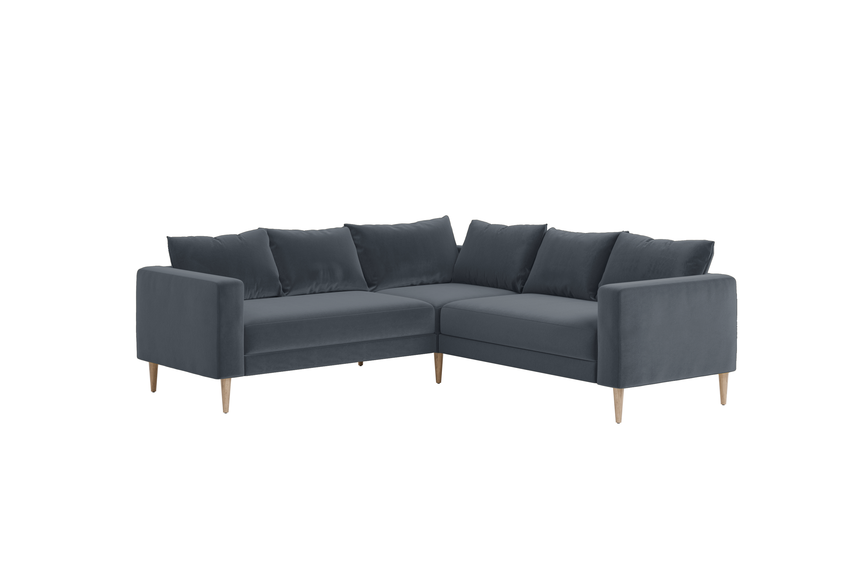 The Essential Corner Sectional | 5 Seat | Recycled Velvet