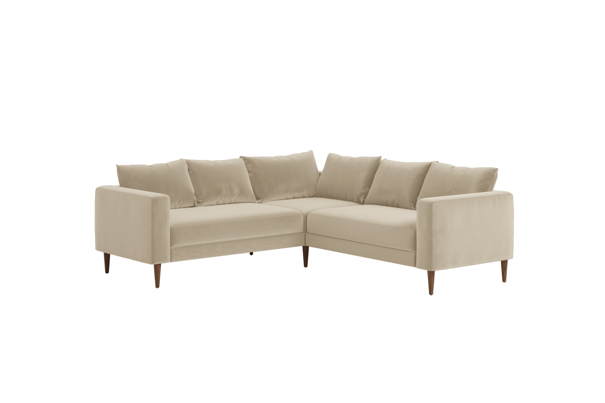 The Essential Corner Sectional | 5 Seat | Recycled Velvet