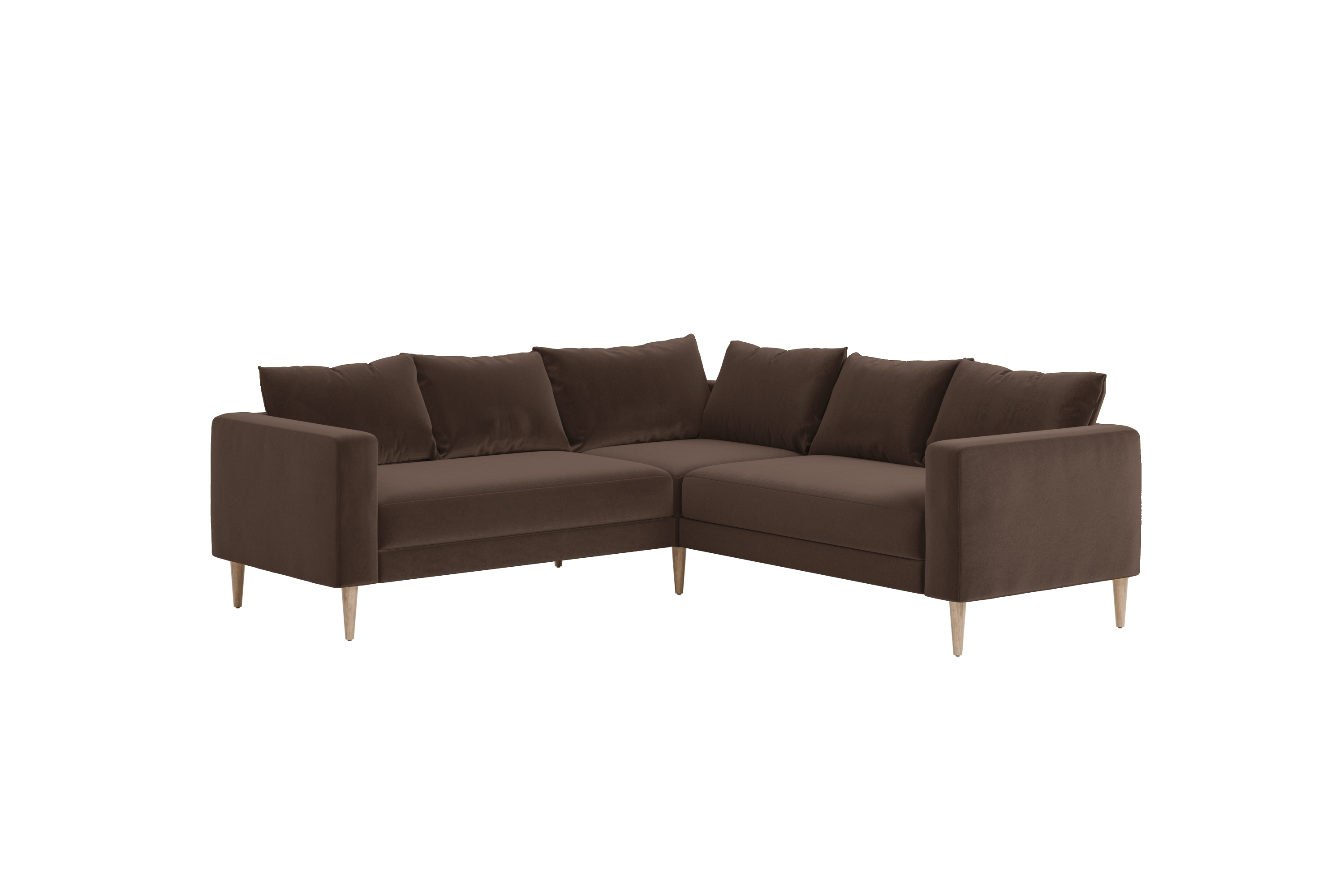 The Essential Corner Sectional | 5 Seat | Recycled Velvet