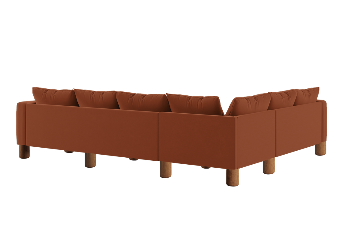 The Essential Corner Sectional | 6 Seat | Recycled Velvet