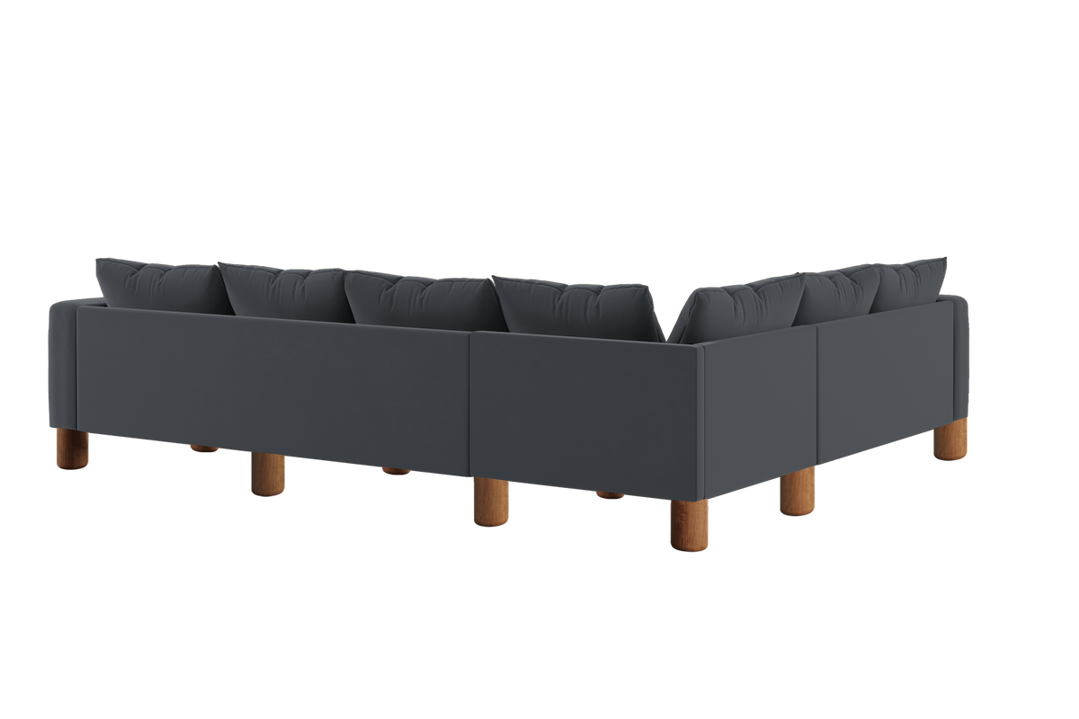The Essential Corner Sectional | 6 Seat | Recycled Velvet