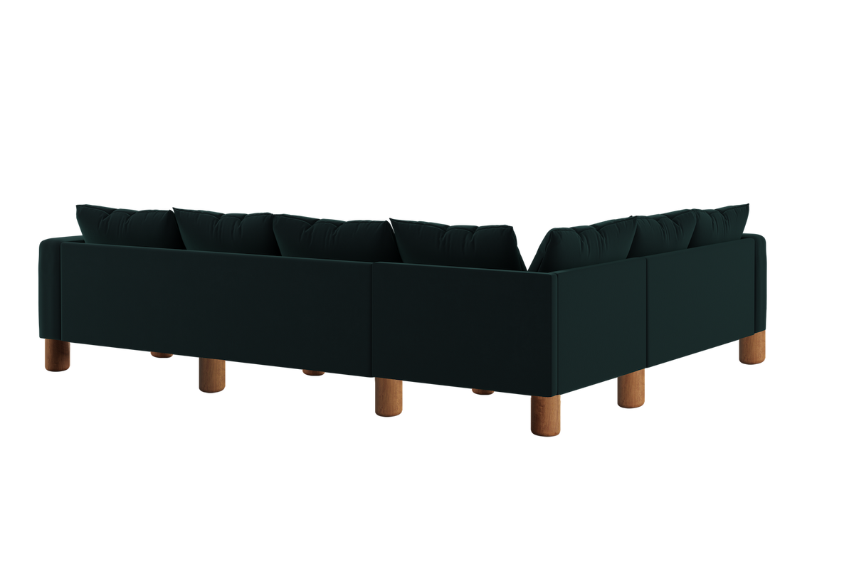 The Essential Corner Sectional | 6 Seat | Recycled Velvet