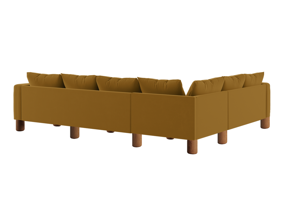 The Essential Corner Sectional | 6 Seat | Recycled Velvet