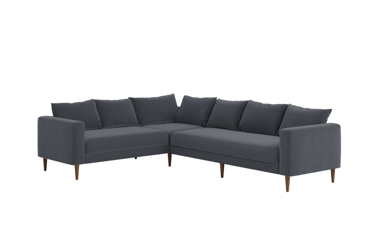 The Essential Corner Sectional | 6 Seat | Recycled Velvet