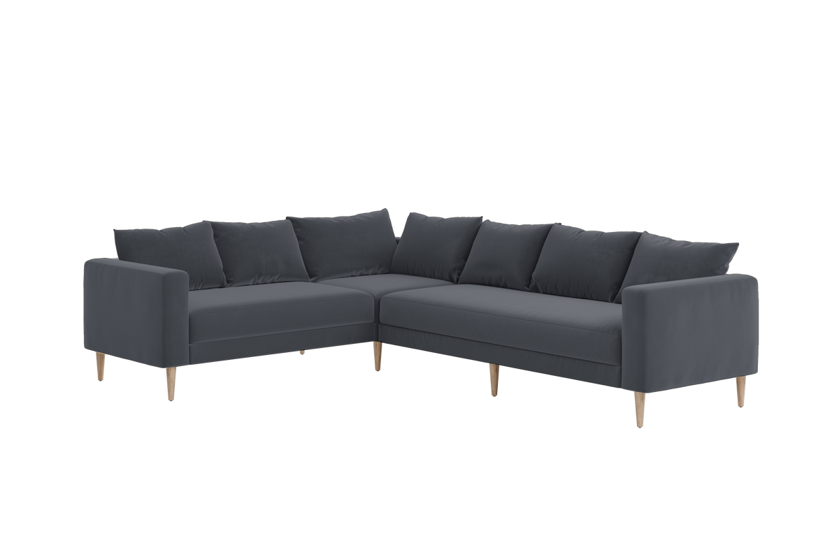 The Essential Corner Sectional | 6 Seat | Recycled Velvet