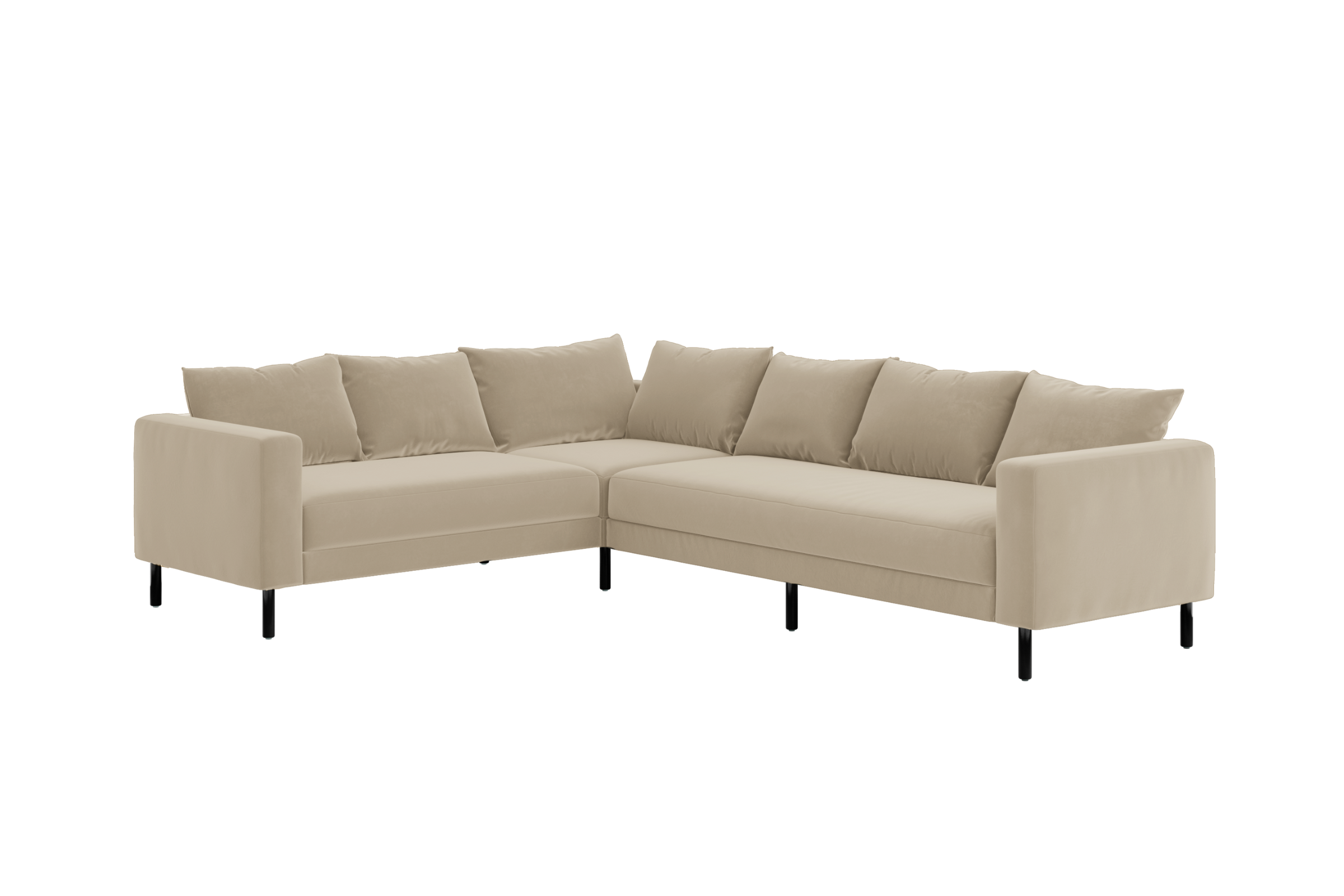 The Essential Corner Sectional | 6 Seat | Recycled Velvet