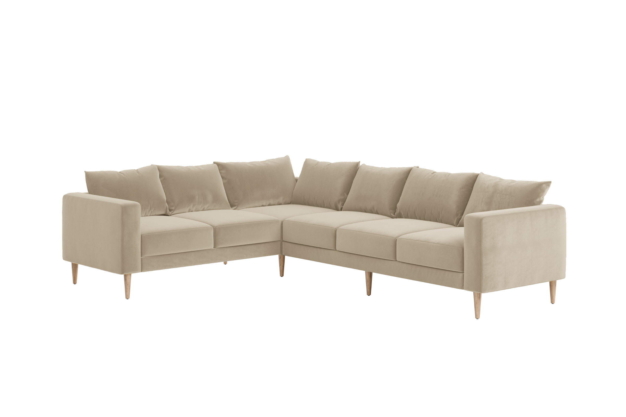 The Essential Corner Sectional | 6 Seat | Recycled Velvet
