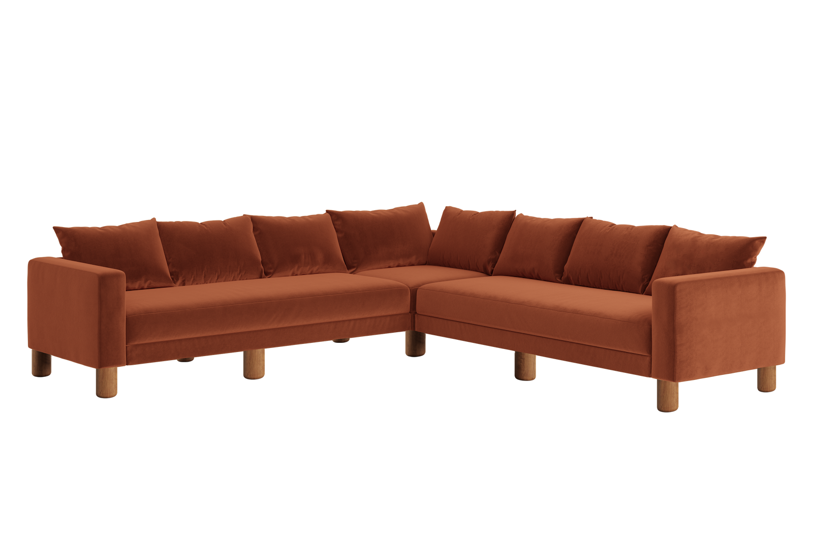 The Essential Corner Sectional | 7 Seat | Recycled Velvet