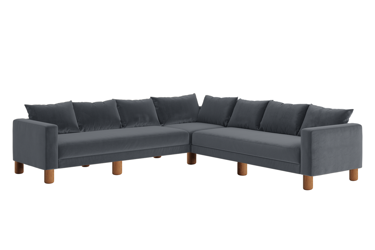 The Essential Corner Sectional | 7 Seat | Recycled Velvet