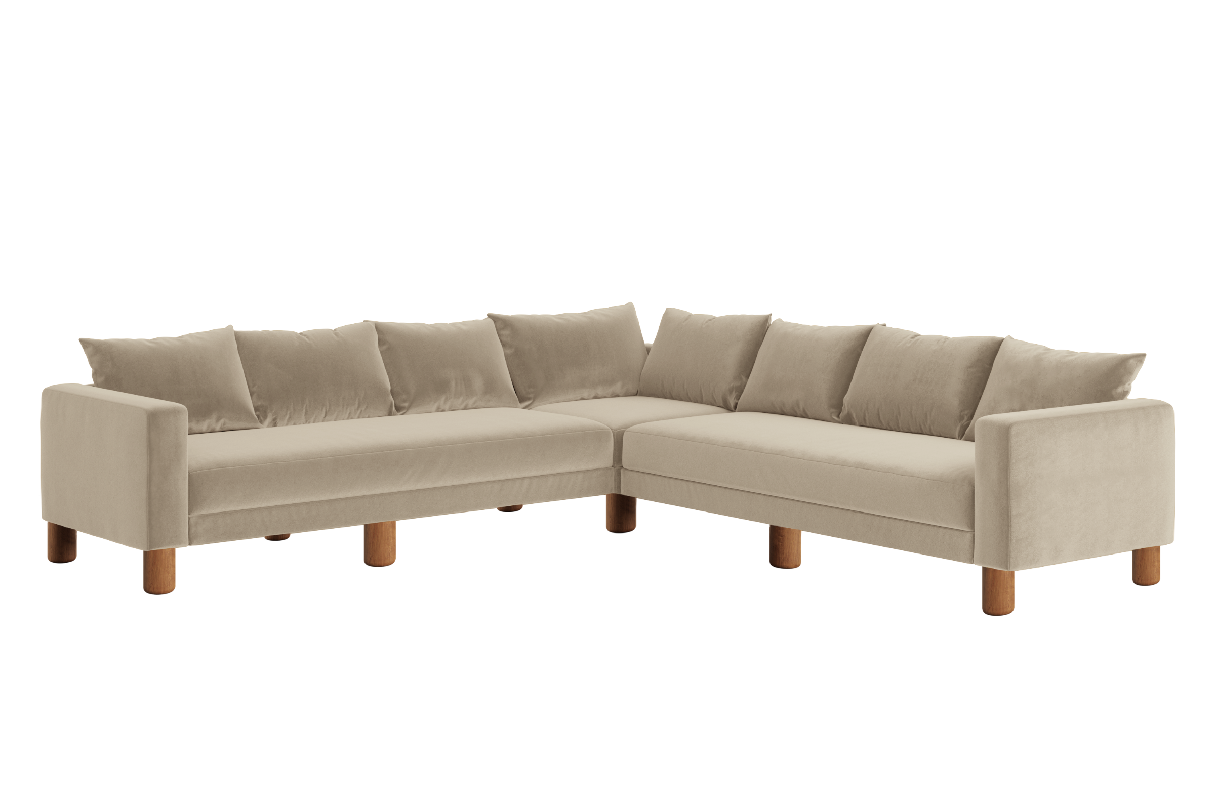 The Essential Corner Sectional | 7 Seat | Recycled Velvet