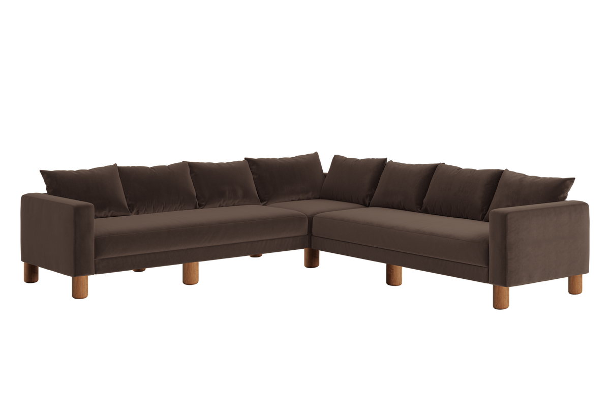 The Essential Corner Sectional | 7 Seat | Recycled Velvet