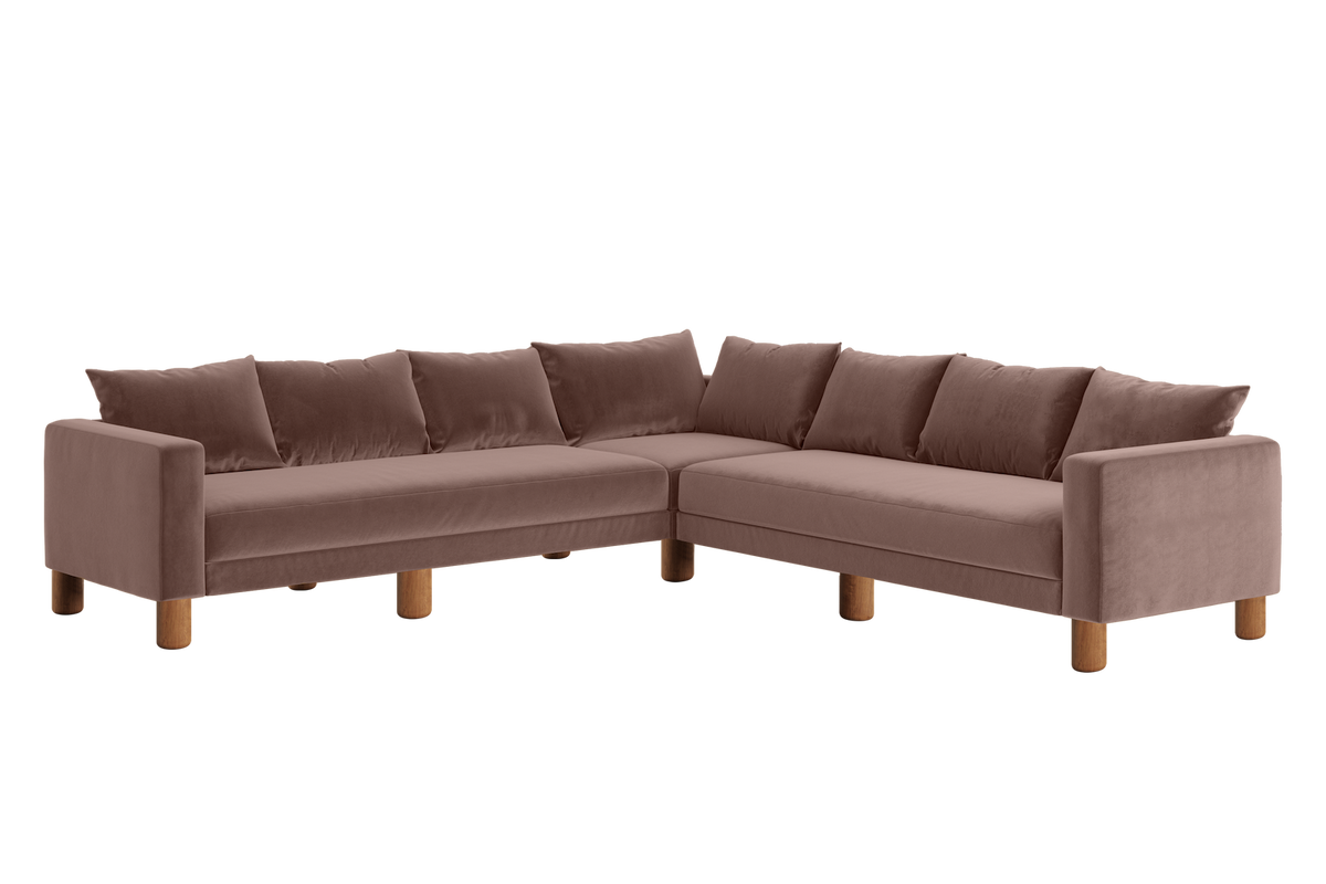 The Essential Corner Sectional | 7 Seat | Recycled Velvet