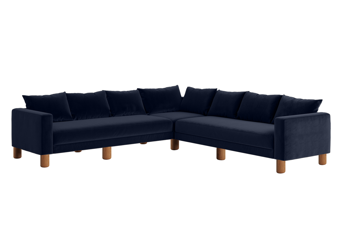 The Essential Corner Sectional | 7 Seat | Recycled Velvet