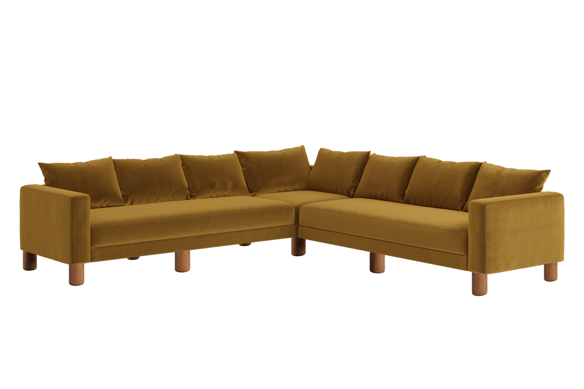 The Essential Corner Sectional | 7 Seat | Recycled Velvet