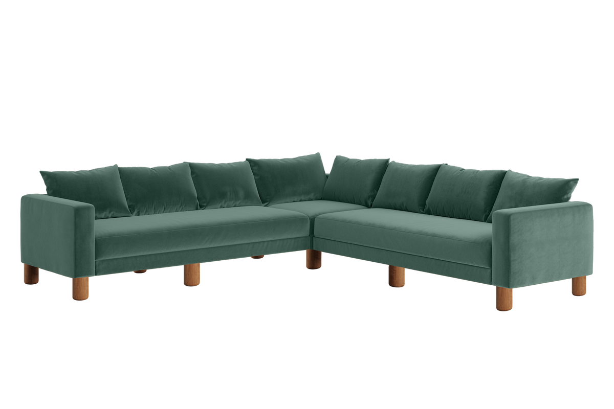 The Essential Corner Sectional | 7 Seat | Recycled Velvet