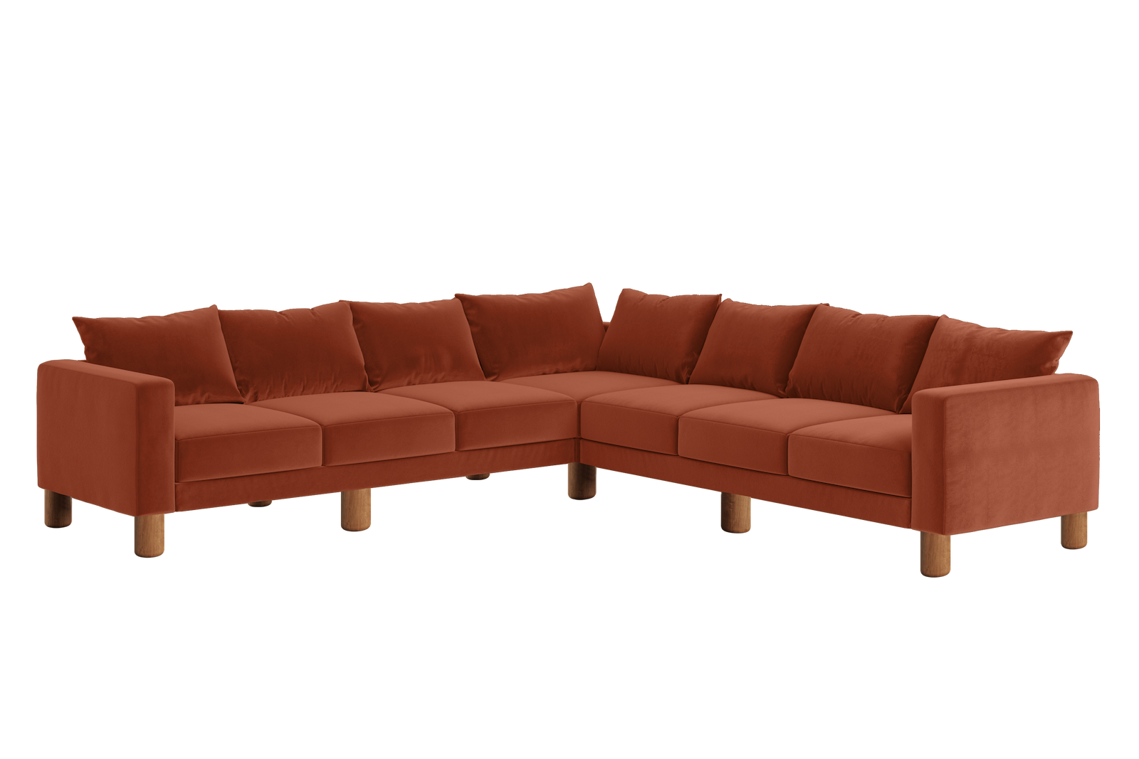 The Essential Corner Sectional | 7 Seat | Recycled Velvet