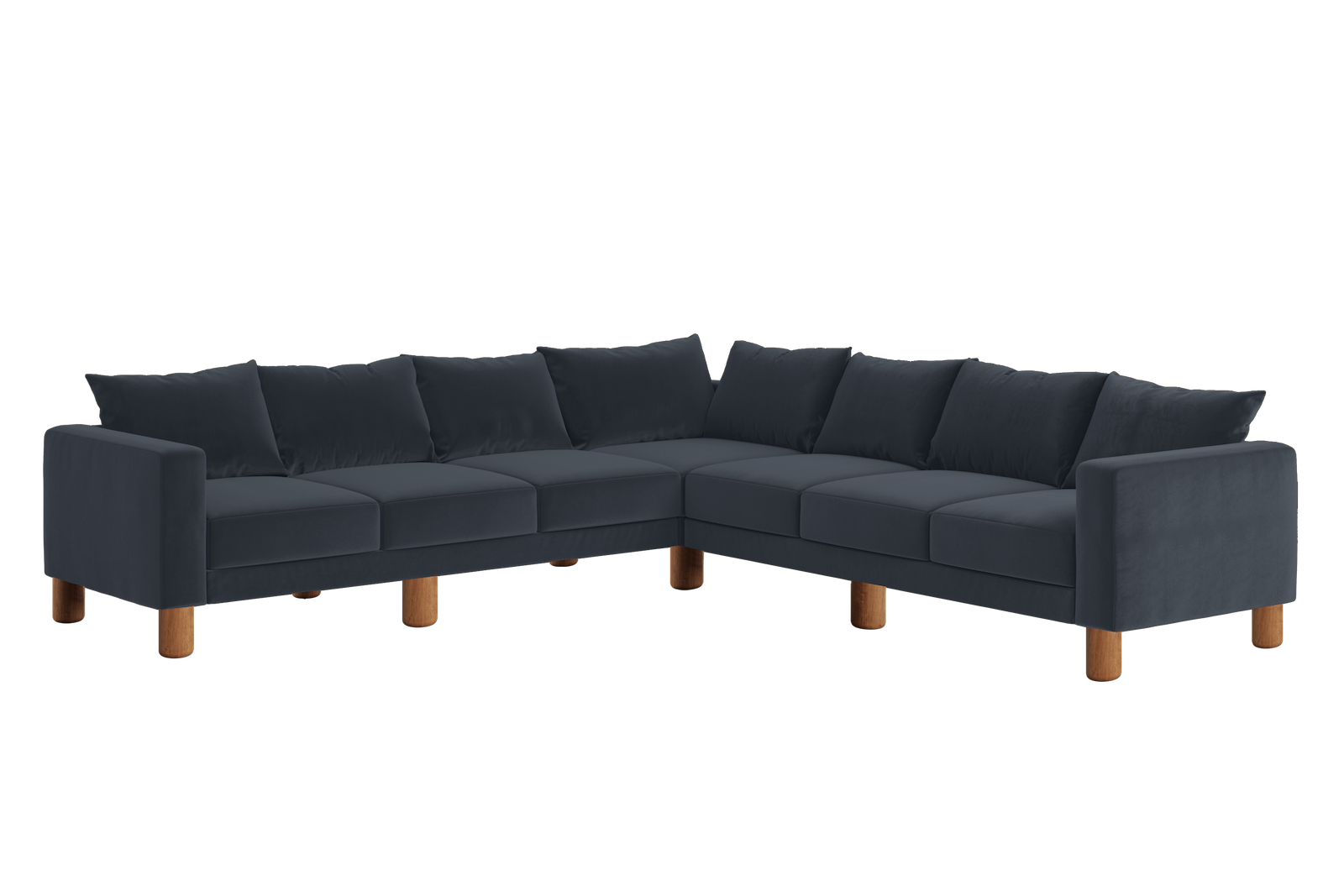 The Essential Corner Sectional | 7 Seat | Recycled Velvet