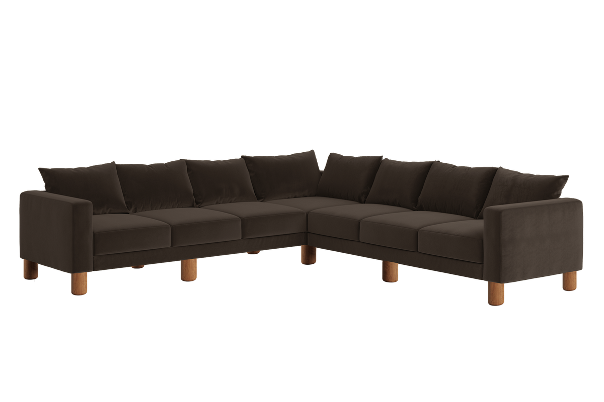 The Essential Corner Sectional | 7 Seat | Recycled Velvet