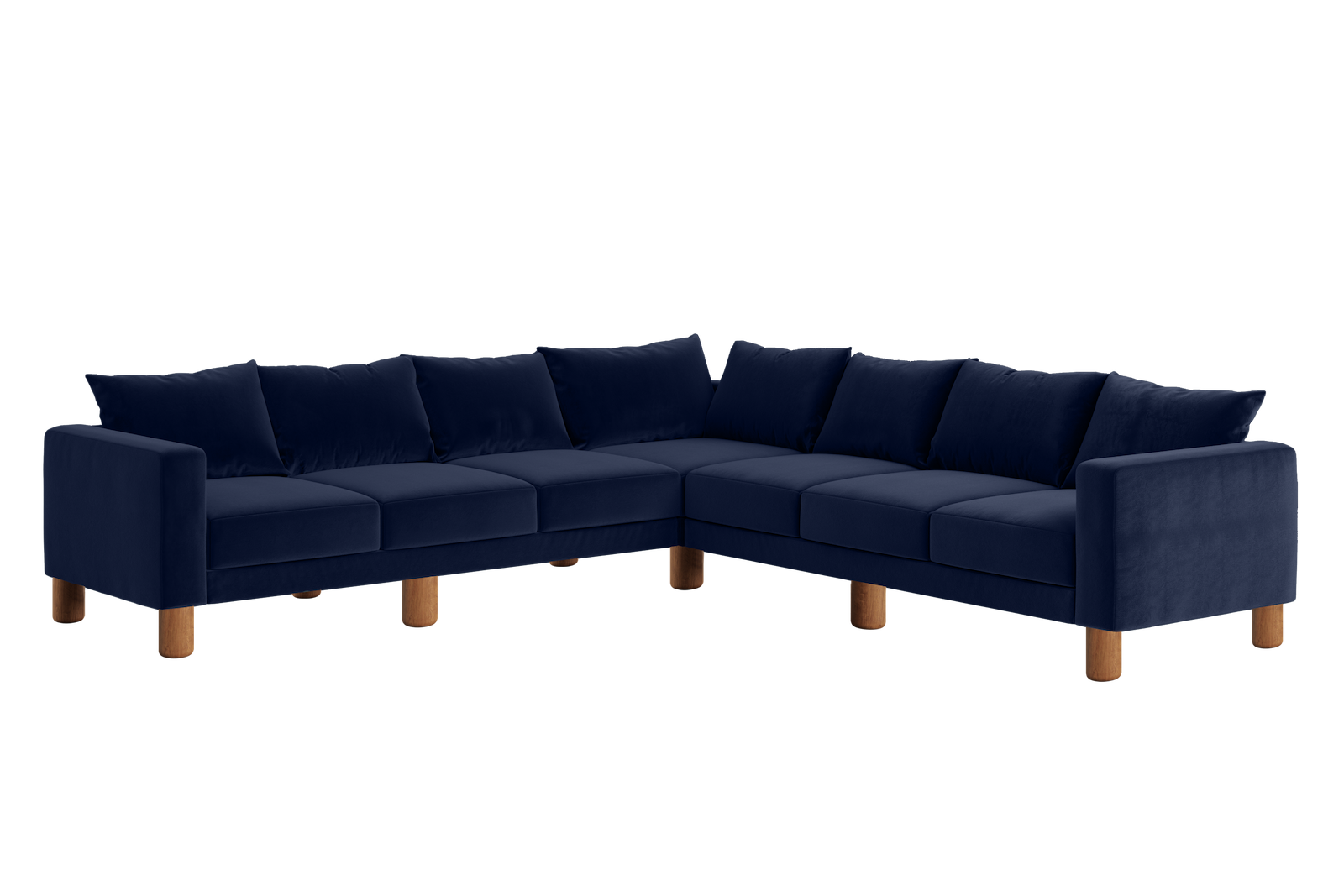 The Essential Corner Sectional | 7 Seat | Recycled Velvet