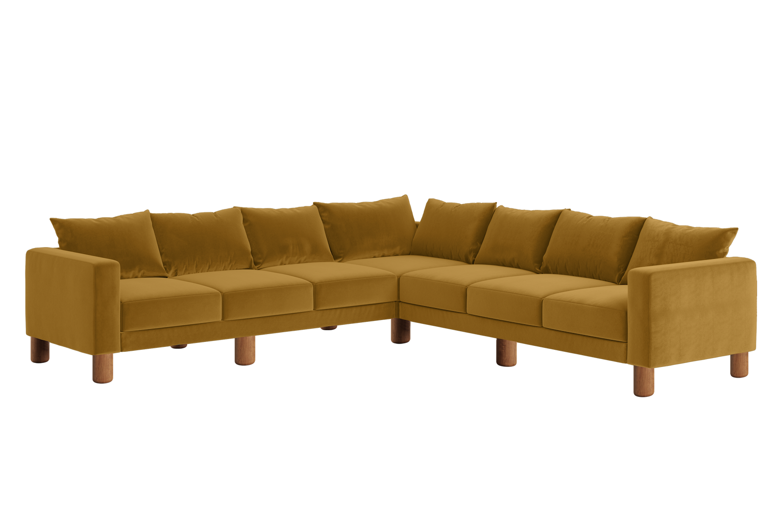 The Essential Corner Sectional | 7 Seat | Recycled Velvet