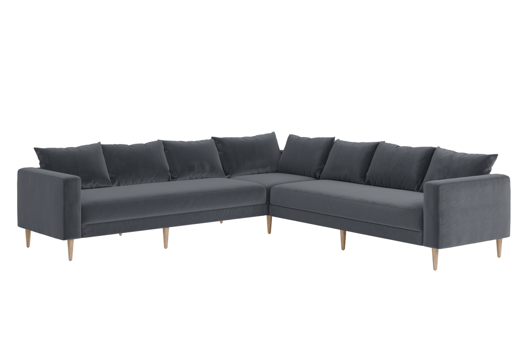 The Essential Corner Sectional | 7 Seat | Recycled Velvet