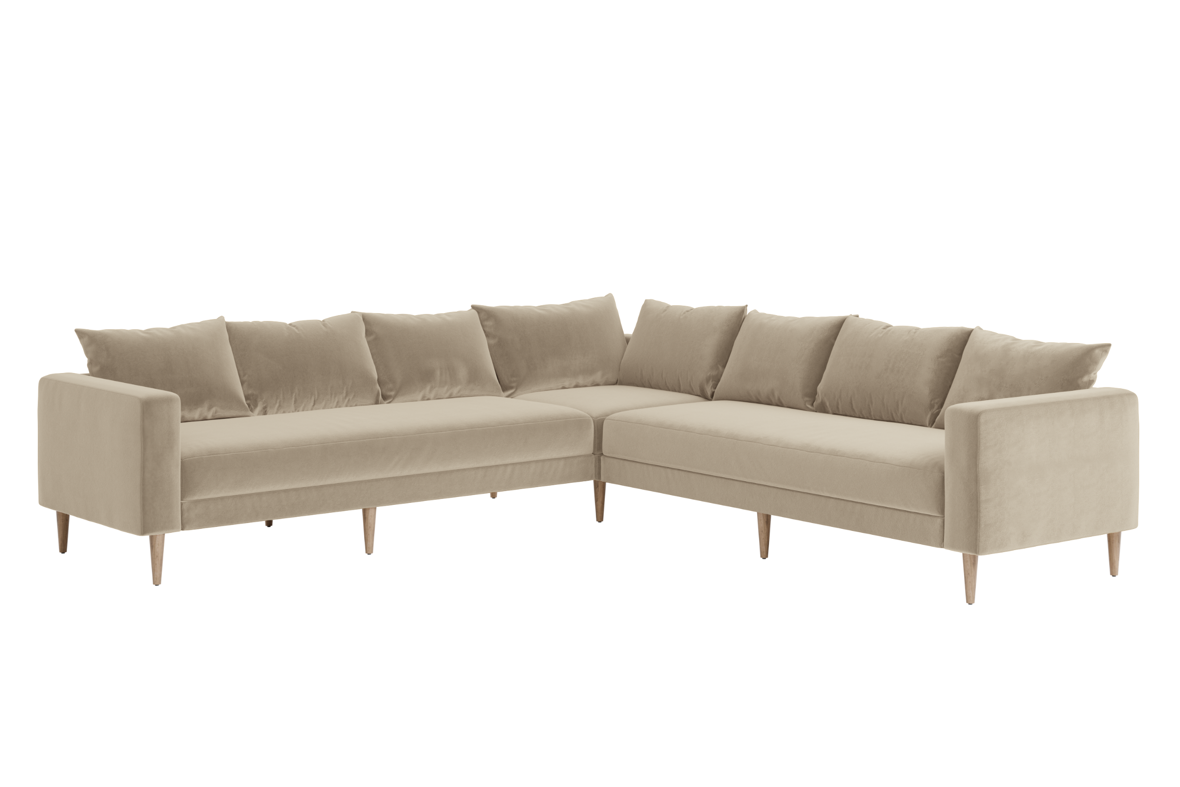 The Essential Corner Sectional | 7 Seat | Recycled Velvet