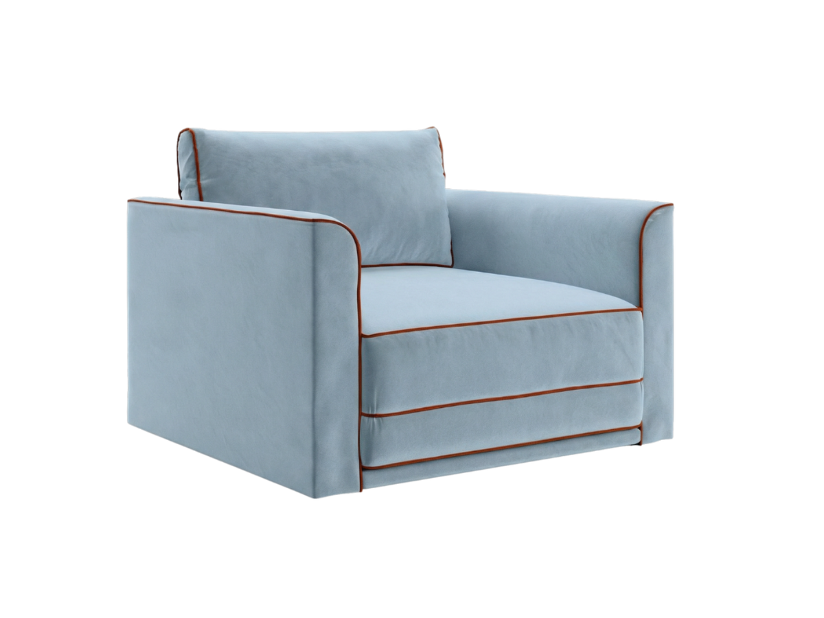 The Eclipse Sleeper Chair in Recycled Velvet