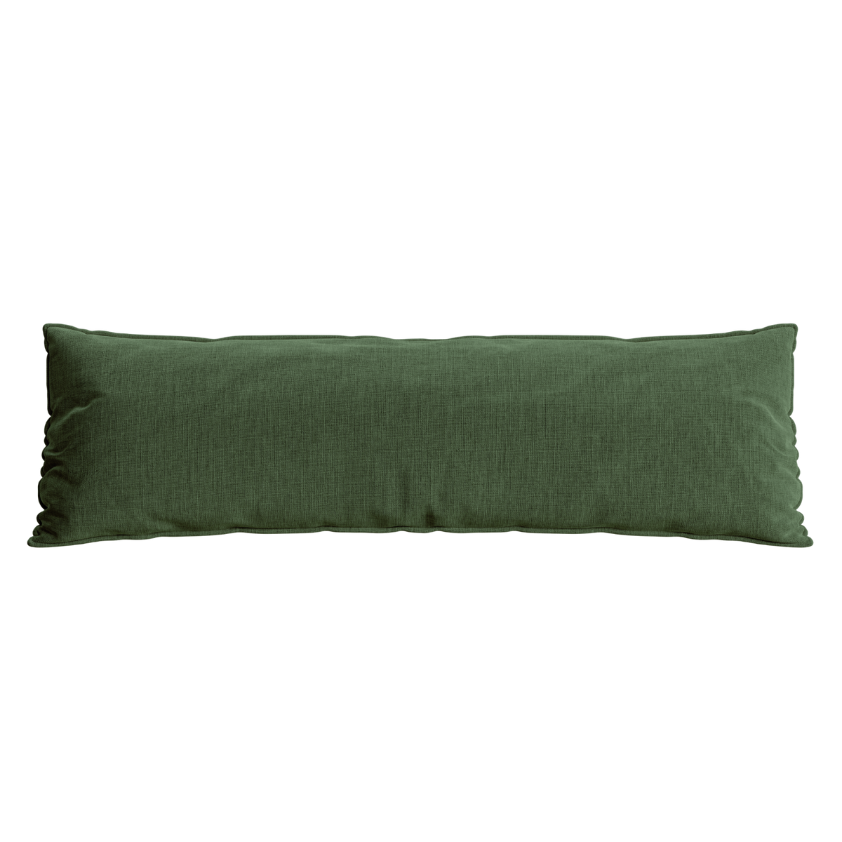 Green rectangular pillow on a white background