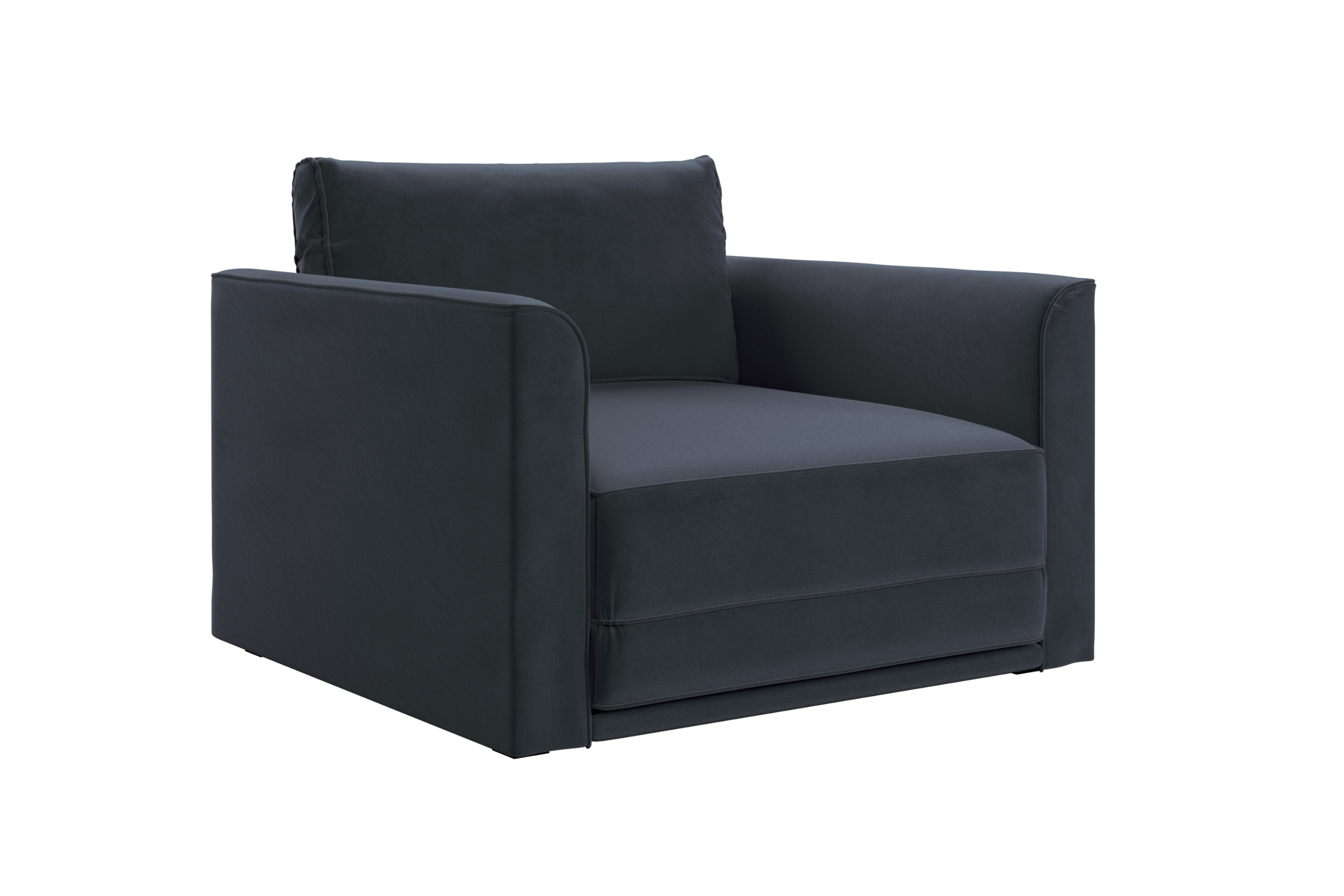 The Eclipse Sleeper Chair in Recycled Velvet