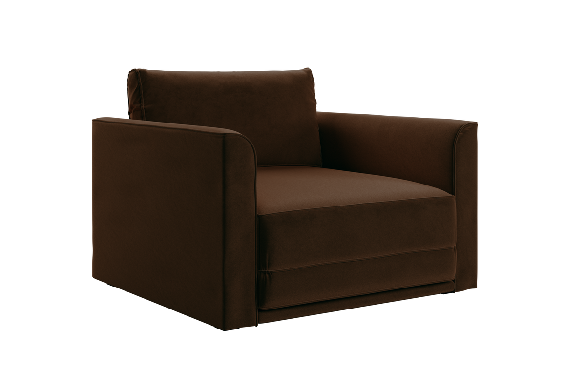 The Eclipse Sleeper Chair in Recycled Velvet