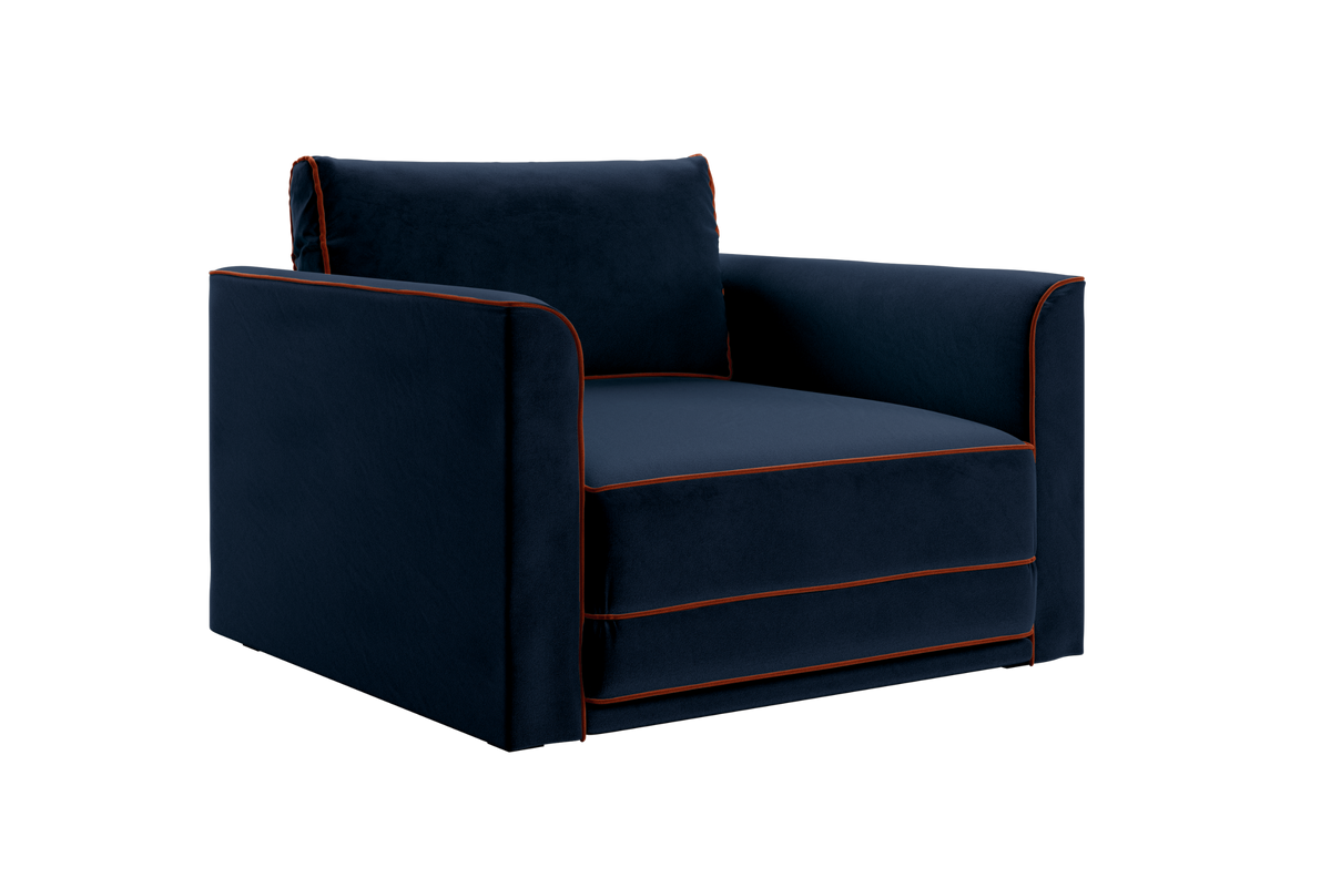 The Eclipse Sleeper Chair in Recycled Velvet