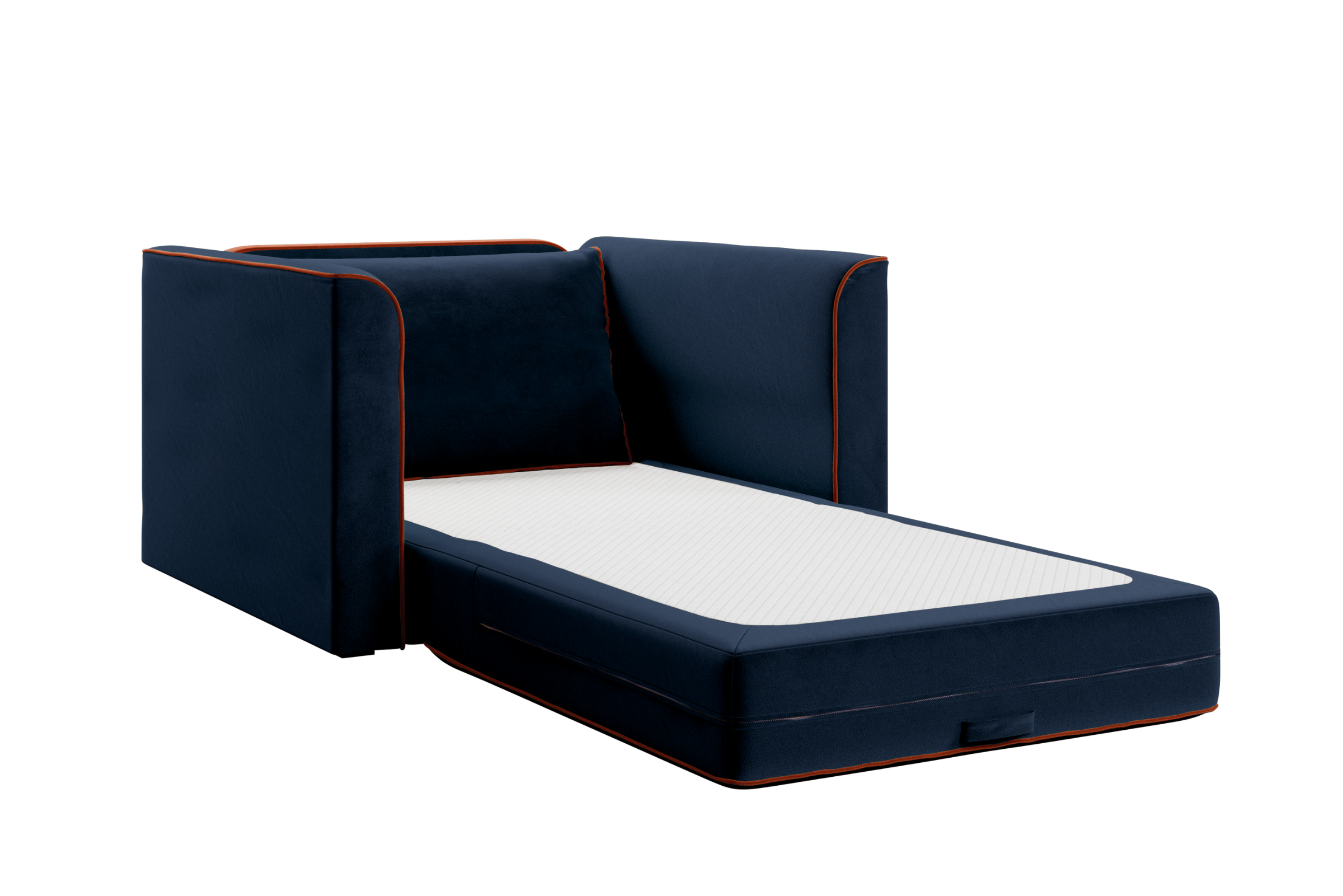 The Eclipse Sleeper Chair in Recycled Velvet