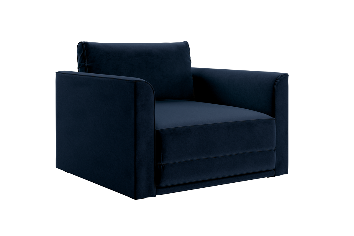The Eclipse Sleeper Chair in Recycled Velvet